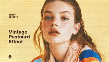 Vintage Postcard Halftone Effect