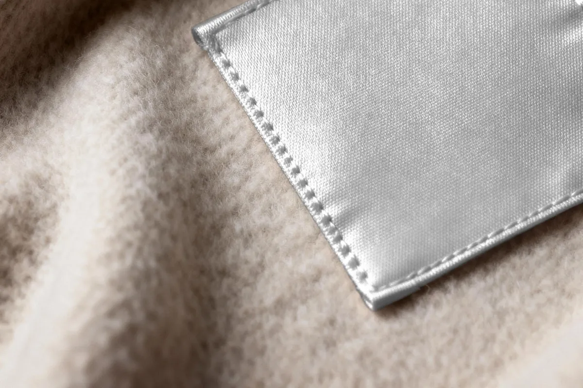 Satin Garment Tag Mockup