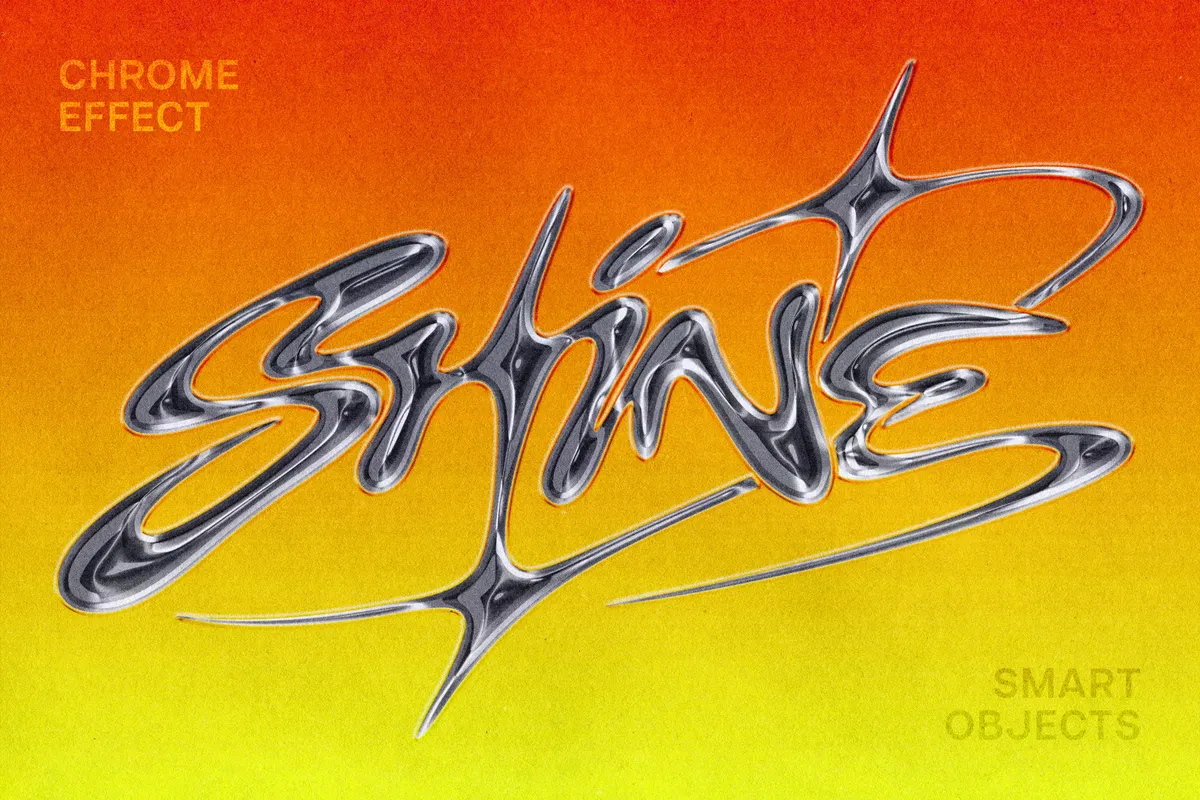 Chrome Text & Logo Effect