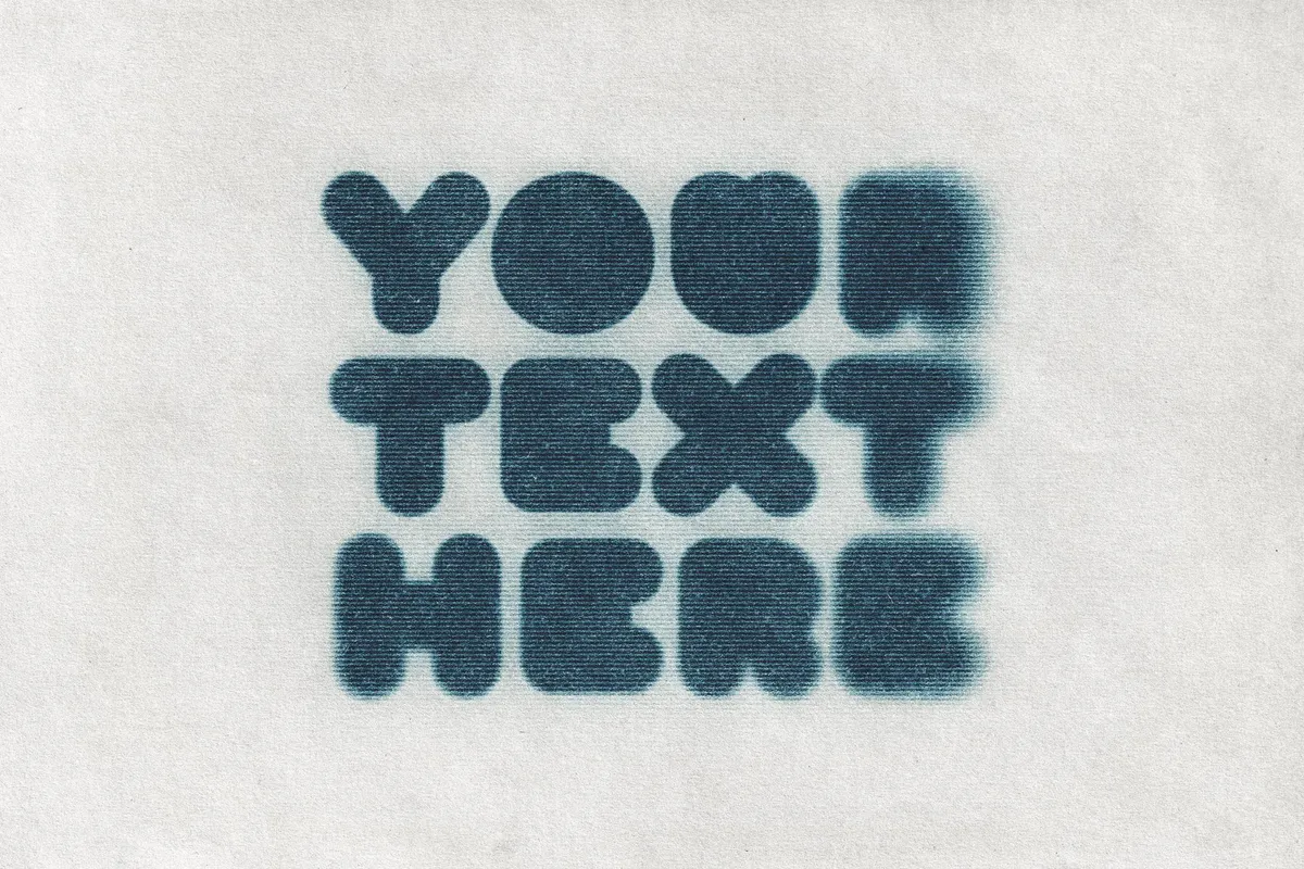 Blurry Print Text Effect