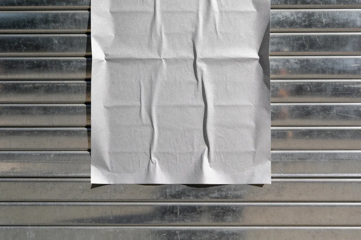 Metal Shutter Poster Mockup