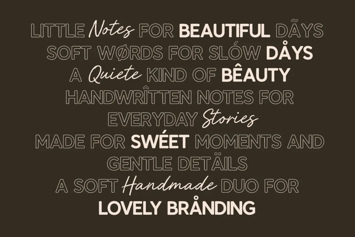 Serene Notes – Handmade Font Duo