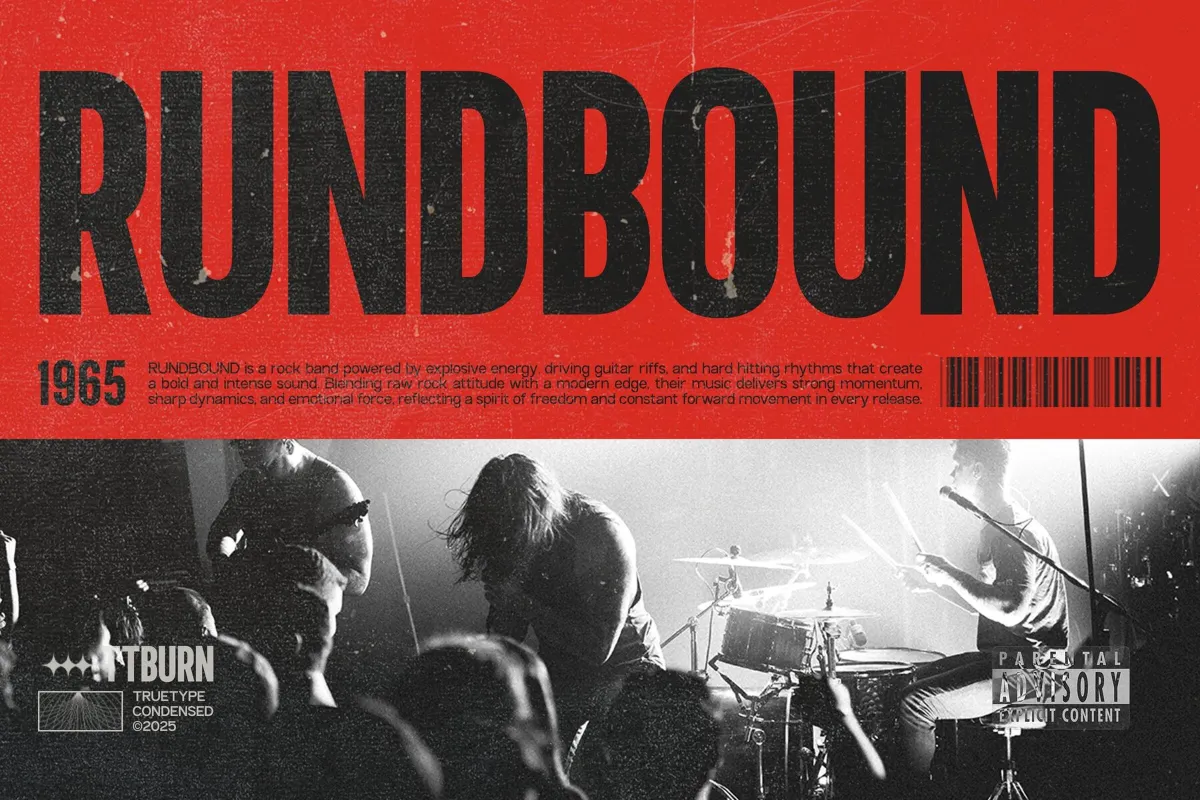 TRT Burn - Condensed Sans Font