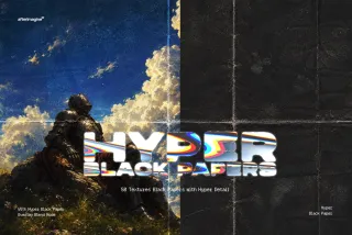 Hyper Black Paper Texture Overlay