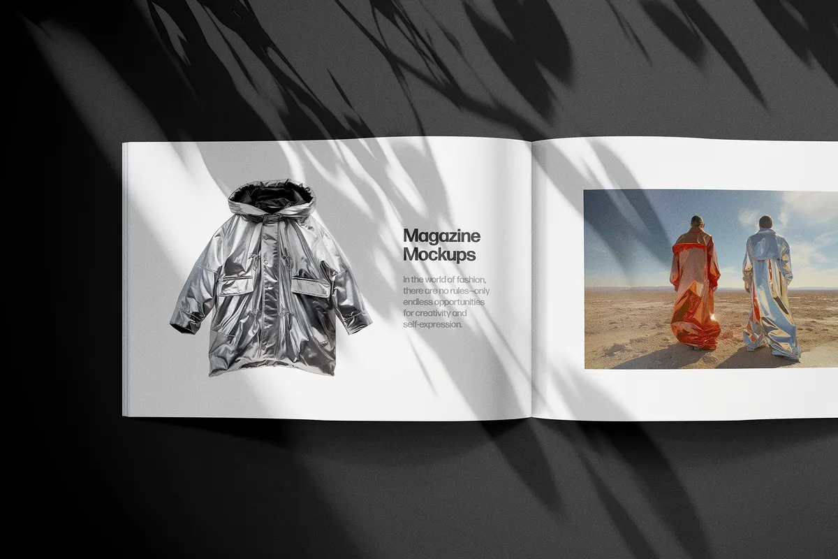 A4 & US Paper Landscape Magazine Mockups