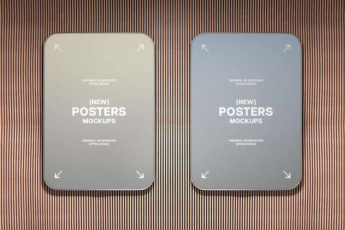 Office Interior Posters Mockups