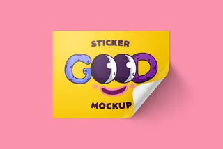 Rectangle Stickers Mockup