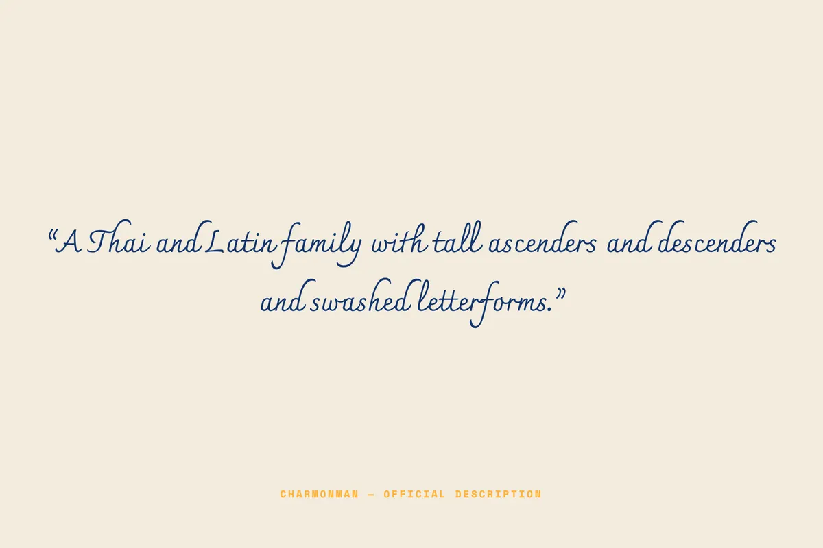 Charmonman — Free Thai Calligraphy Font