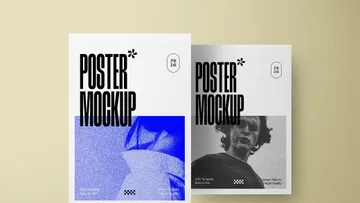 Realistic Posters Mockup