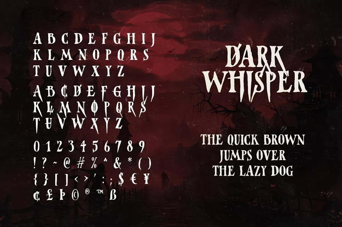 Dark Whisper — Serif Horror Font
