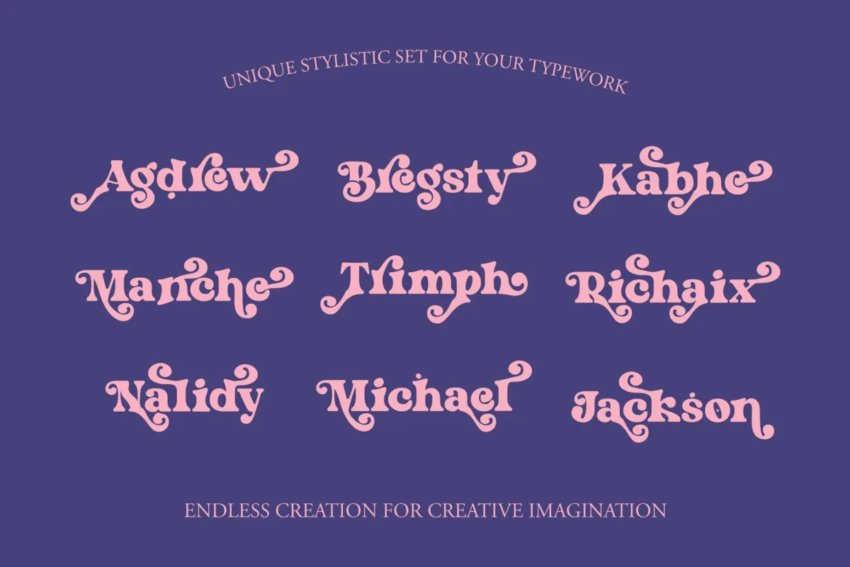 Kerih Moady - Retro Groovy Display Font
