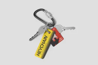 Carabiner Keychain Mockup