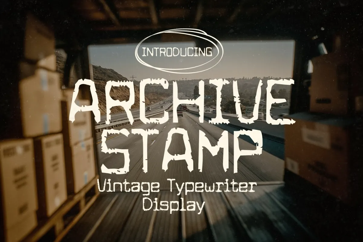 Archive Stamp - Vintage Typewriter Display Font