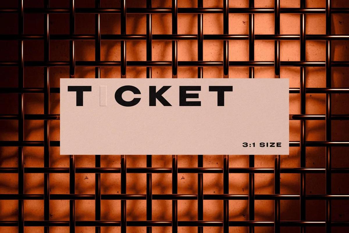 Industrial Ticket Card Mockup