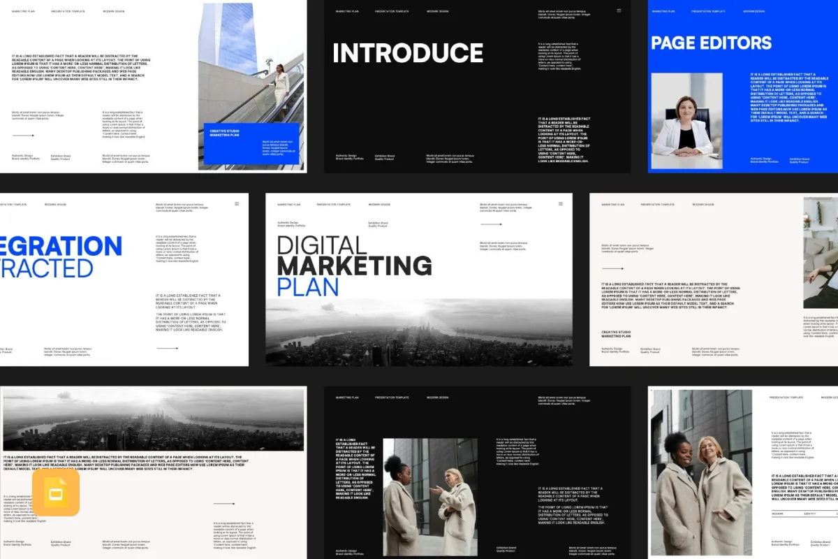Digital Marketing Plan Google Slides Templates