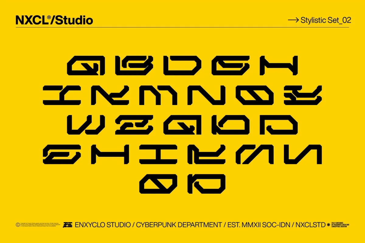 GESROB - Cyberpunk Techno Display Font