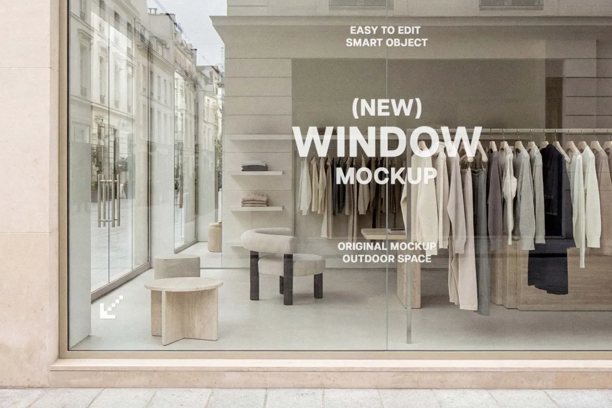 Shopfront Window Sticker Mockup