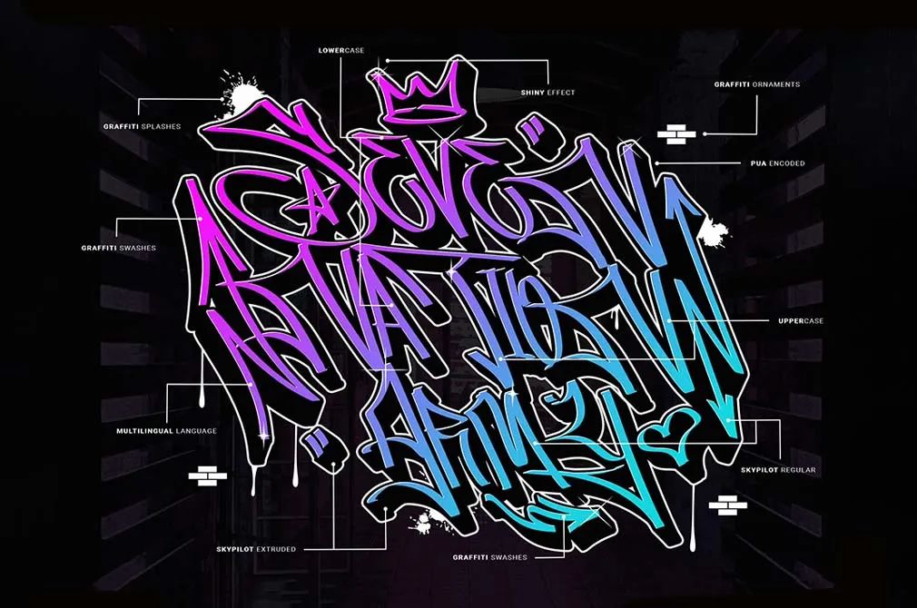 Skypilot Graffiti Font