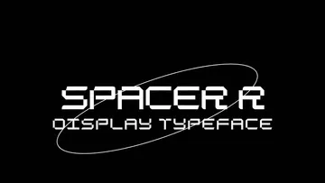 Spacer R | Display Tech Font