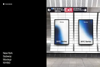Subway Station Poster Mockup