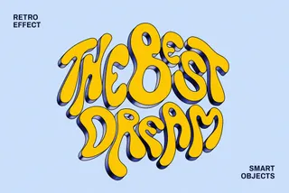 3D Retro Text & Logo Effect