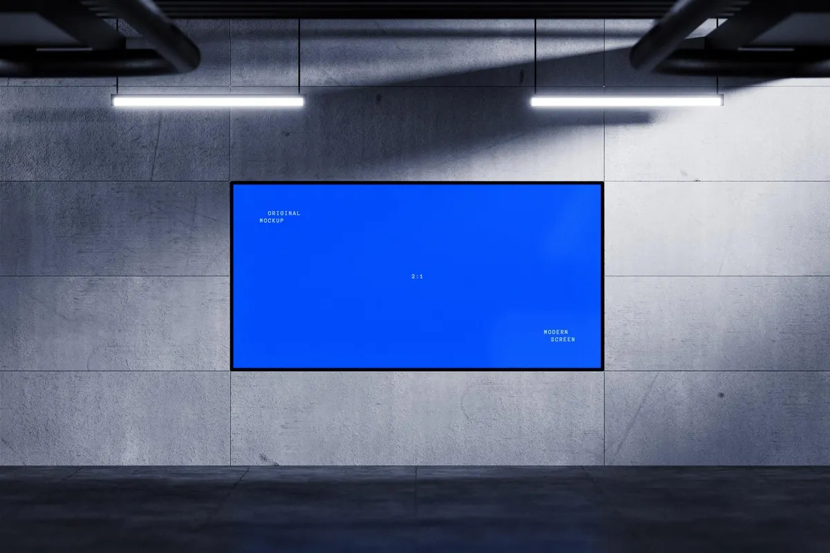 Horizontal Screen Display Mockup