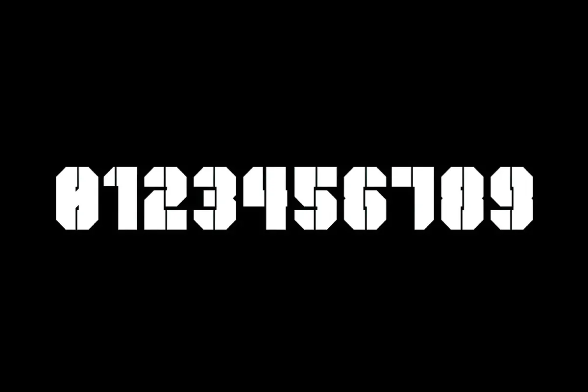 Keys Stencil Font
