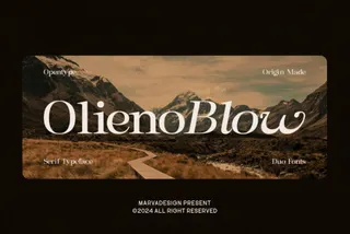 Olieno Blow — A Serif Display