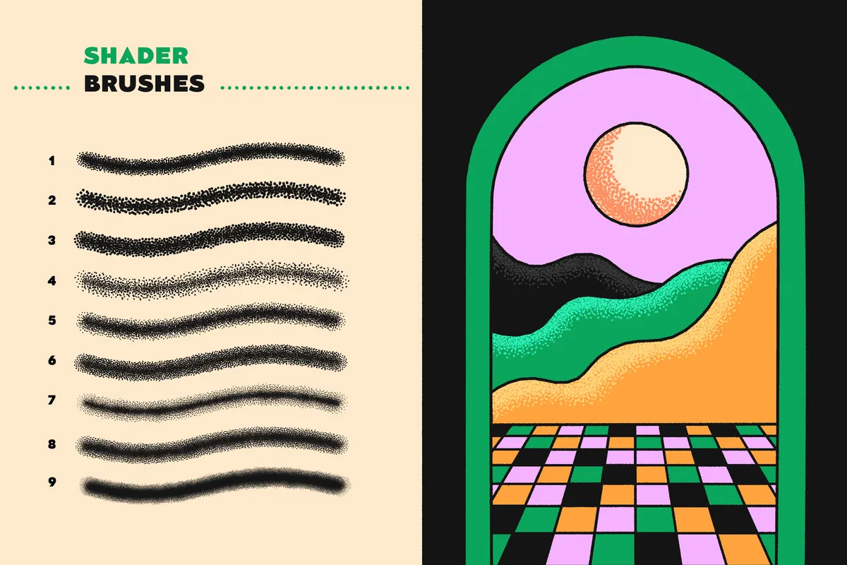 Stipple Photoshop Brushes