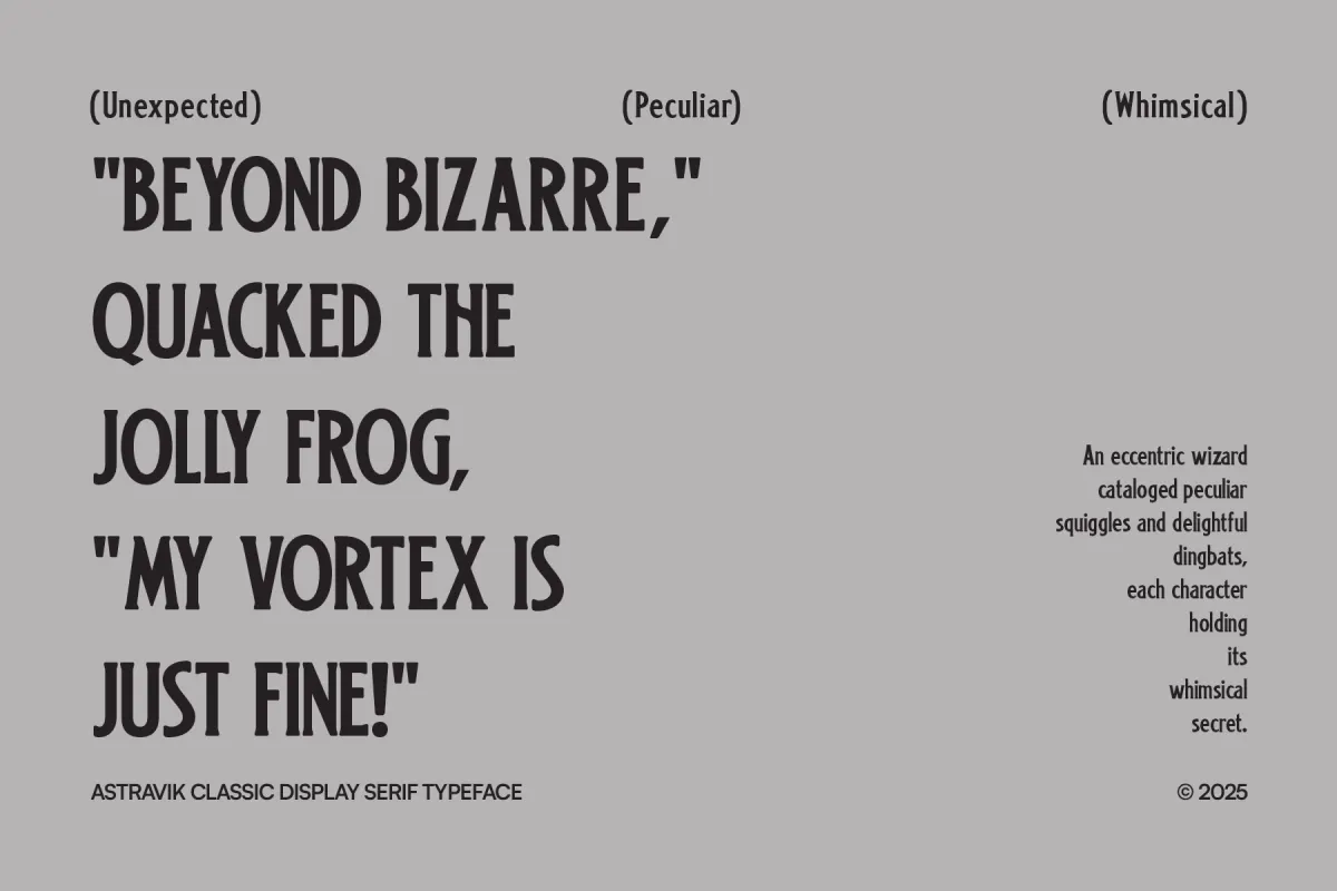Astravik - Classic Display Serif