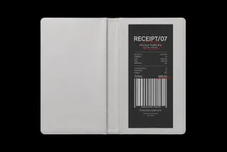 Receipt Mockup in Bill Holder