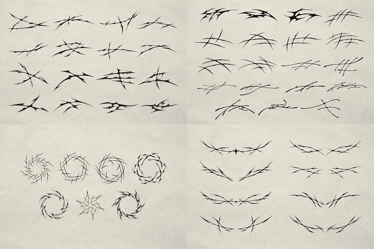 Modern Tribal Vector Shapes