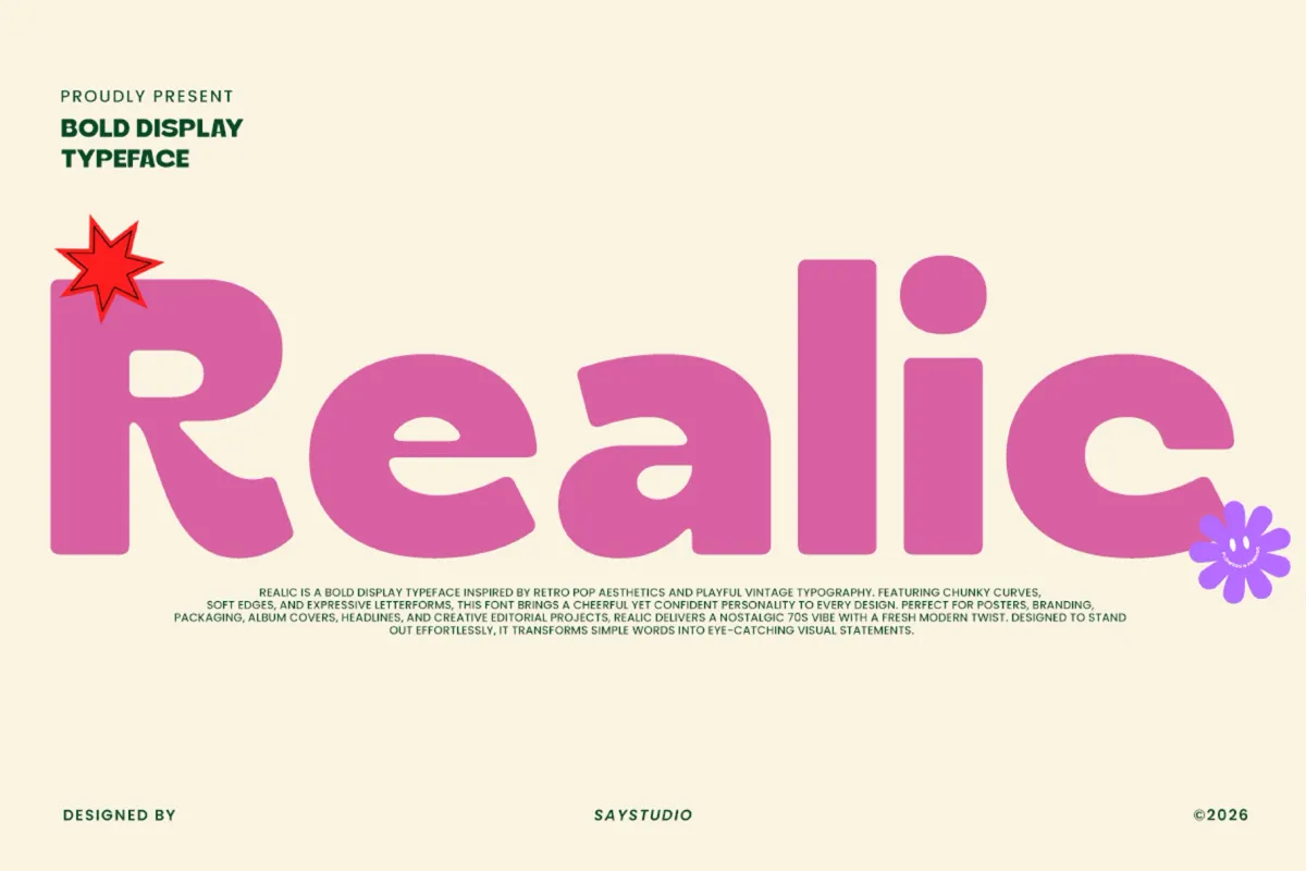 Realic - Bold Round Sans Font
