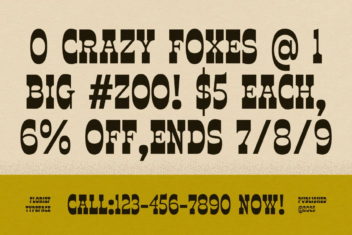Florief - Reverse Contrast Serif Font