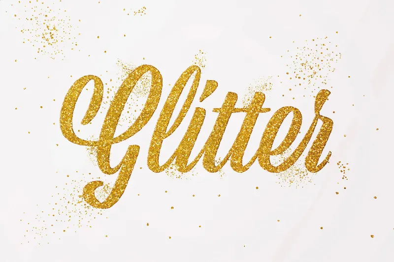 Gold Glitter Text Effect
