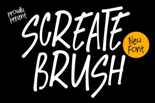 Screate Brush - Handwritten Brush Marker Font