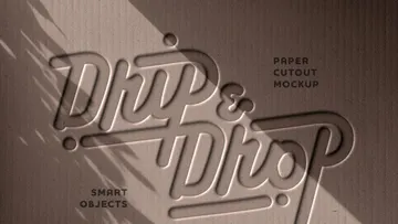 Debossed Cardboard Logo Mockup