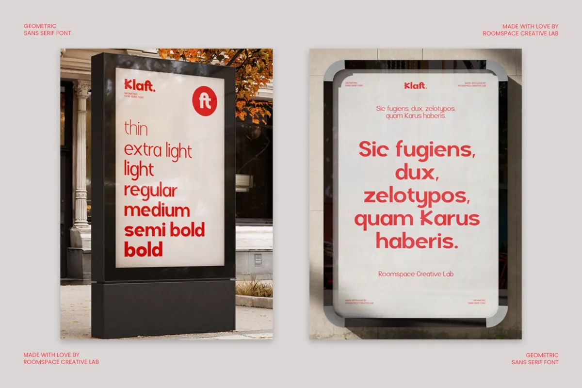 Klaft – Modern Geometric Bold Sans Font
