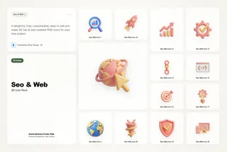 3D SEO & Web Icons