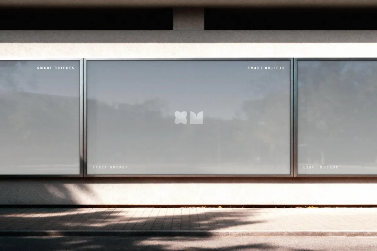 Metal Framed Billboard Mockup