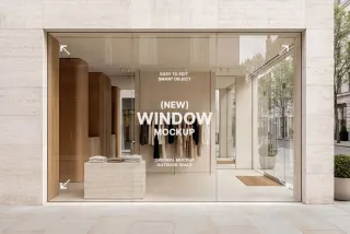 Storefront Window Sticker Mockup