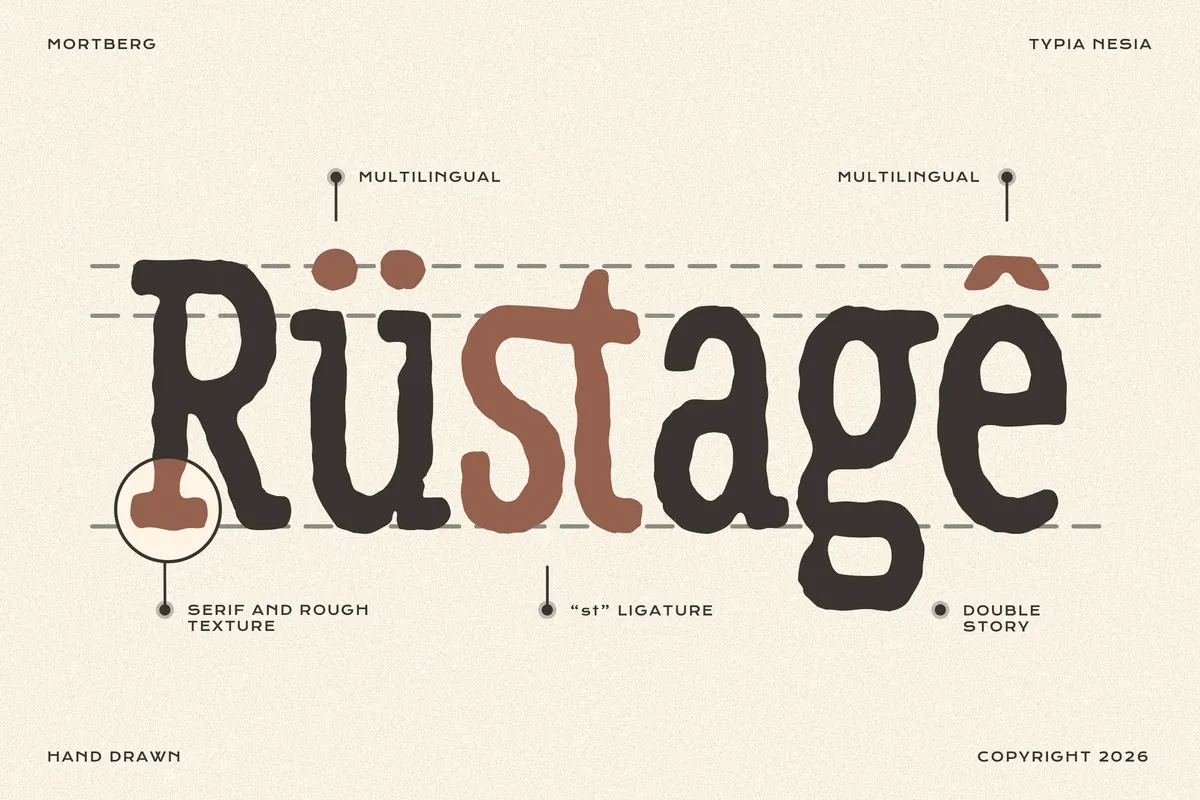 Mortberg - Rough Vintage Western Slab Serif