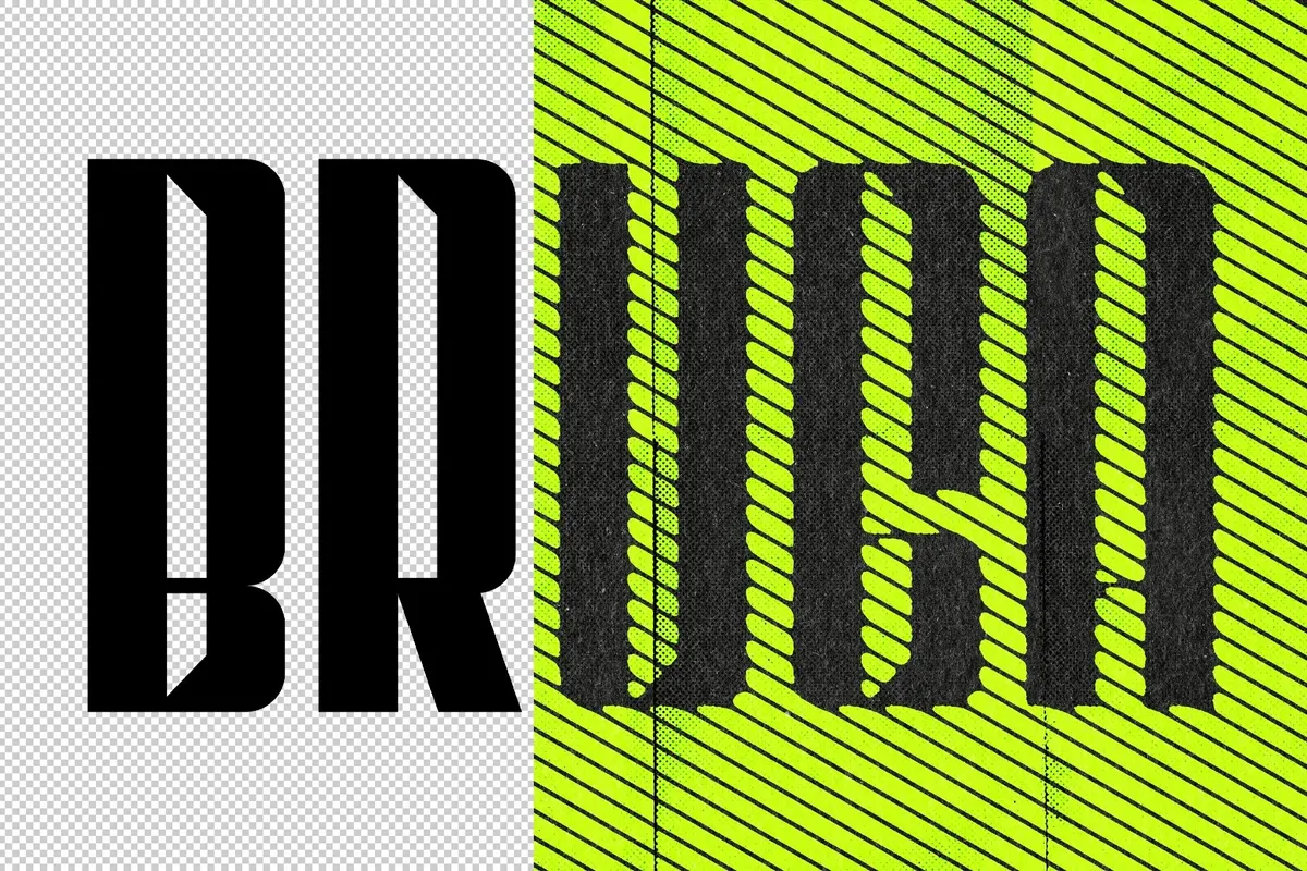 Linear Print Text Effect