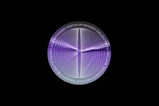 Round Paper Sticker Mockup