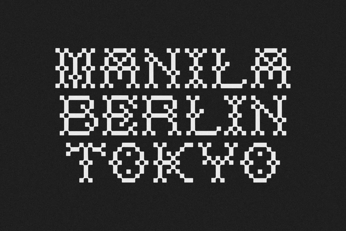Ratbit - Pixel Display Font with Outline Style