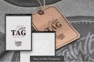 Clothes Label Tags PSD Mockups