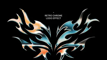 Retro Chrome Logo Effect