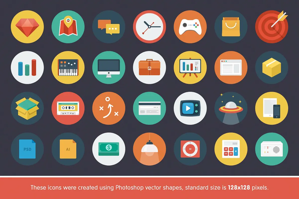 Ballicons: Flat Icons Set