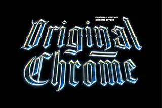Vintage Chrome Text Effect