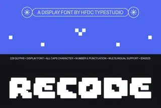 Recode HF Bold Pixel Typeface